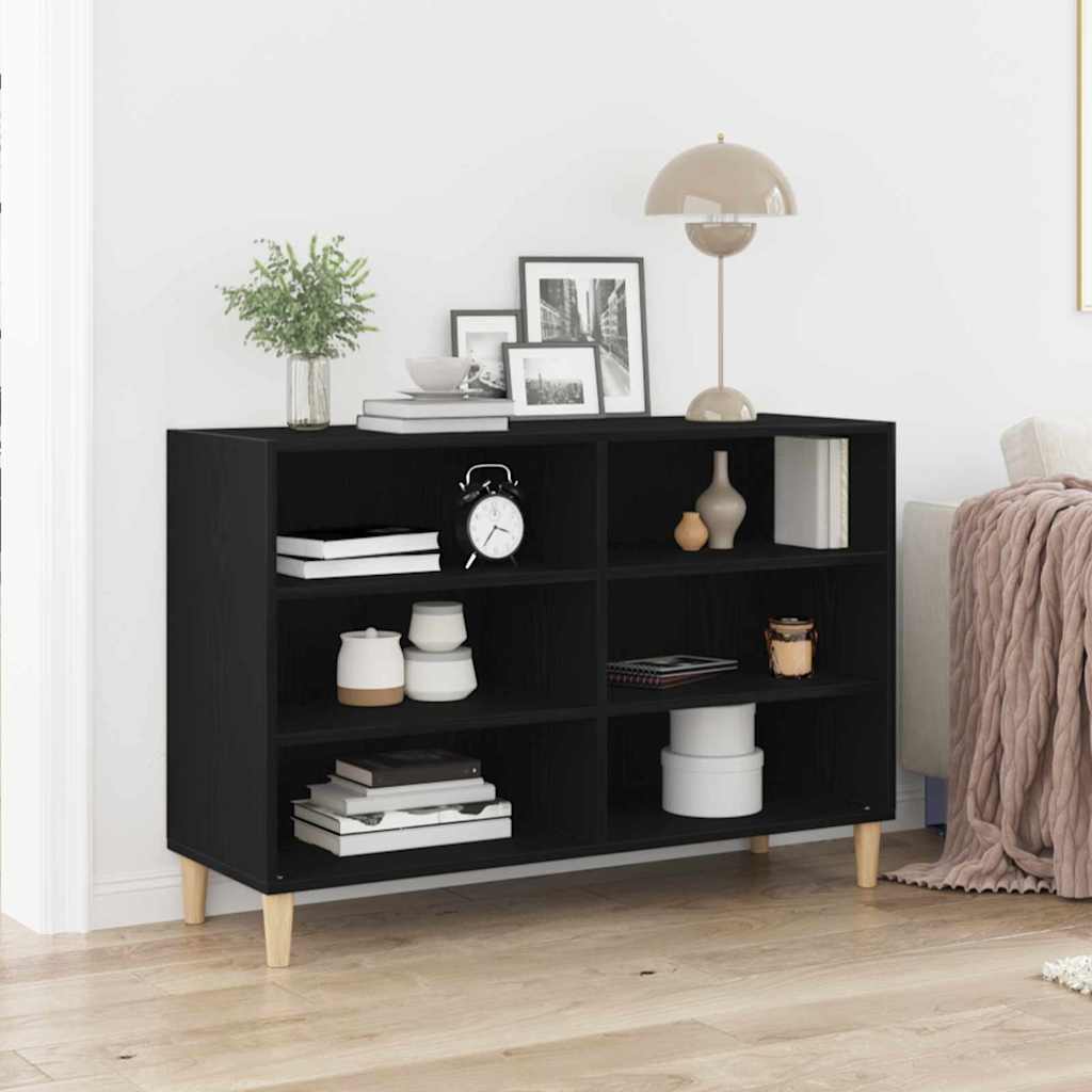 Serviesskap Svart Eik 103,5 x 35 x 70 cm Konstruert tre