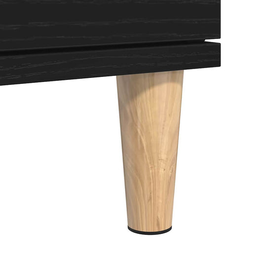 Serviesskap med skuff Svart Eik 60 x 35 x 70 cm Konstruert tre