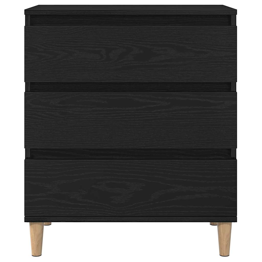 Serviesskap med skuff Svart Eik 60 x 35 x 70 cm Konstruert tre