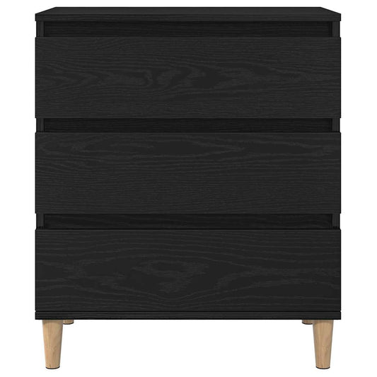 Serviesskap med skuff Svart Eik 60 x 35 x 70 cm Konstruert tre