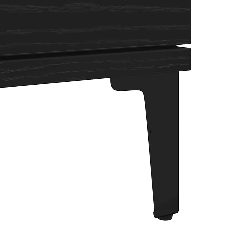 Serviesskap med skuff Svart Eik 60 x 35 x 70 cm Konstruert tre