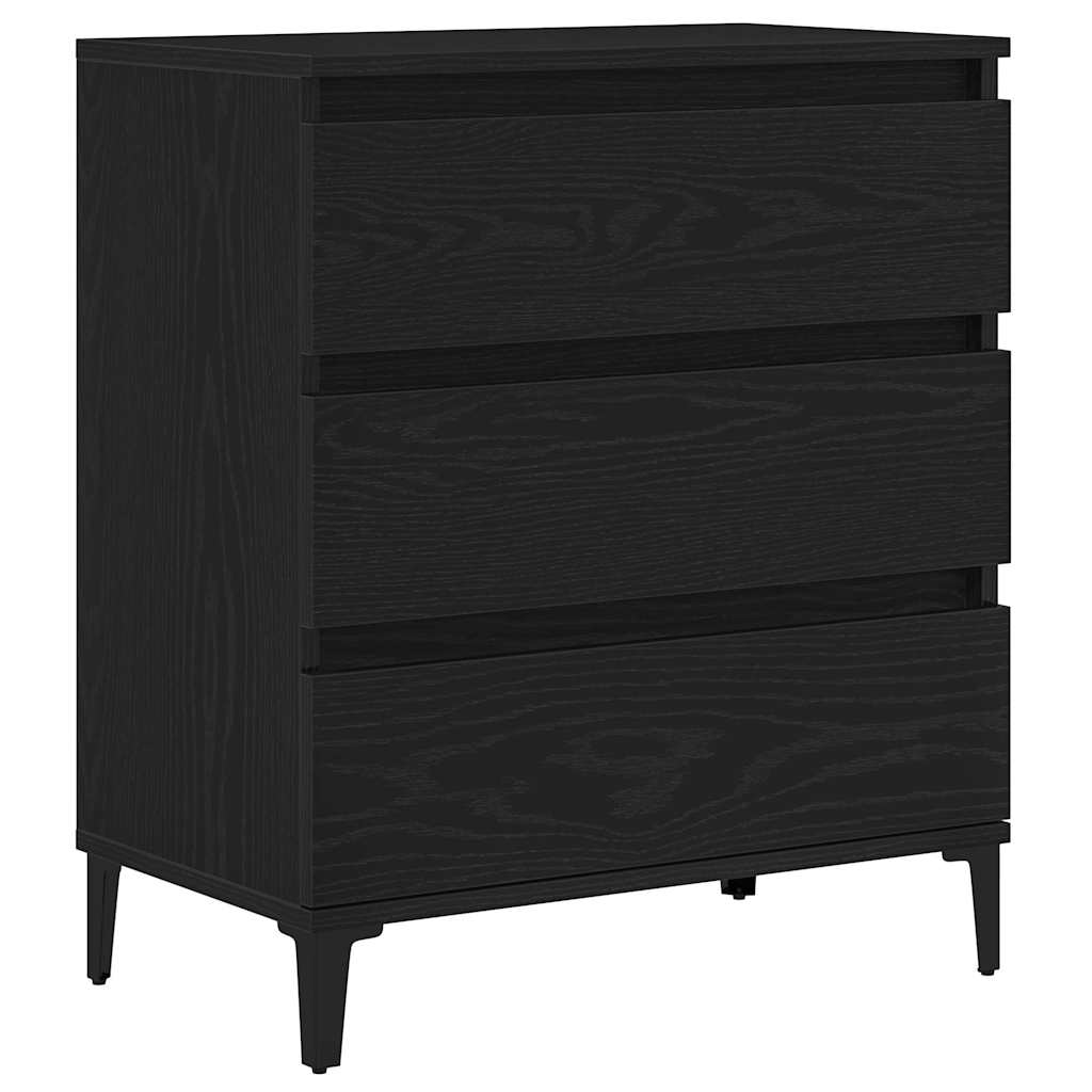Serviesskap med skuff Svart Eik 60 x 35 x 70 cm Konstruert tre