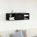 Vegghylle med hylle Svart Eik 102 x 30 x 29 cm Konstruert tre