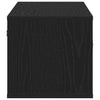 Vegghylle med hylle Svart eik 140 x 41 x 75 cm Konstruert tre
