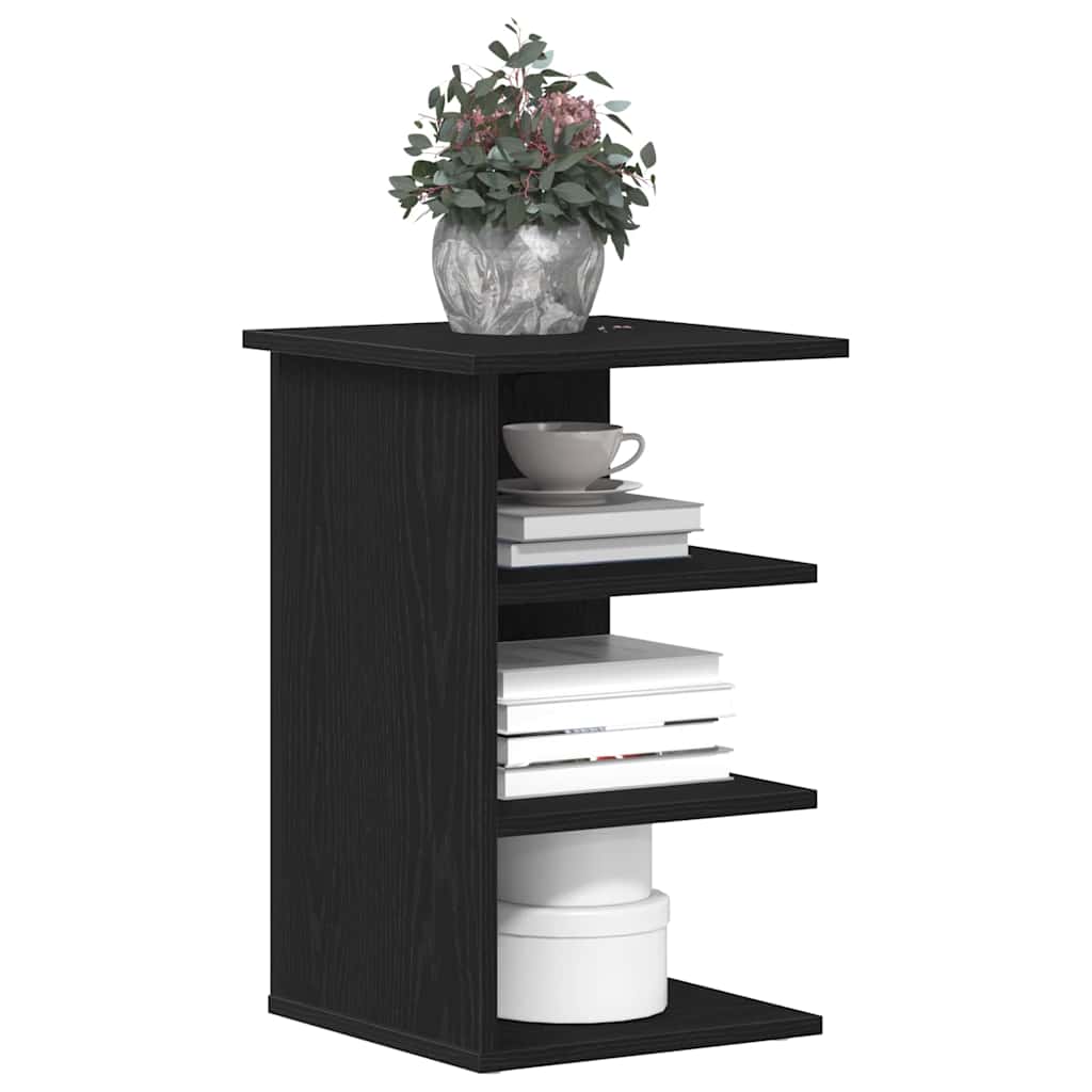 Sideskap Svart Eik 35 x 35 x 55 cm Konstruert tre