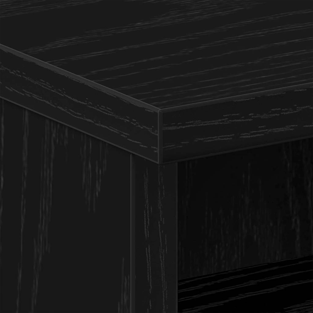 Nattbordskap med skuff Svart eik 40 x 40 x 50 cm Konstruert tre