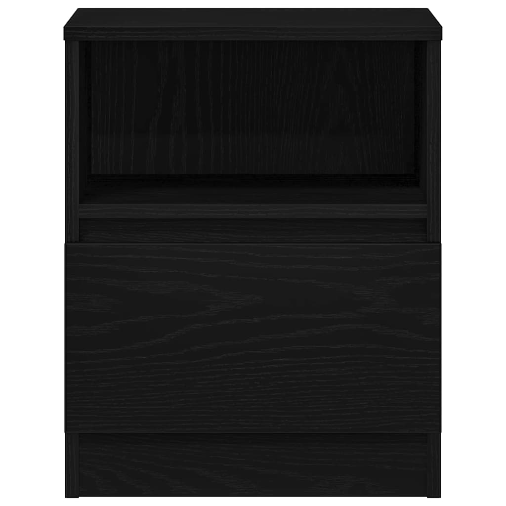 Nattbordskap 2 pcs Svart Eik 40 x 40 x 50 cm Konstruert tre