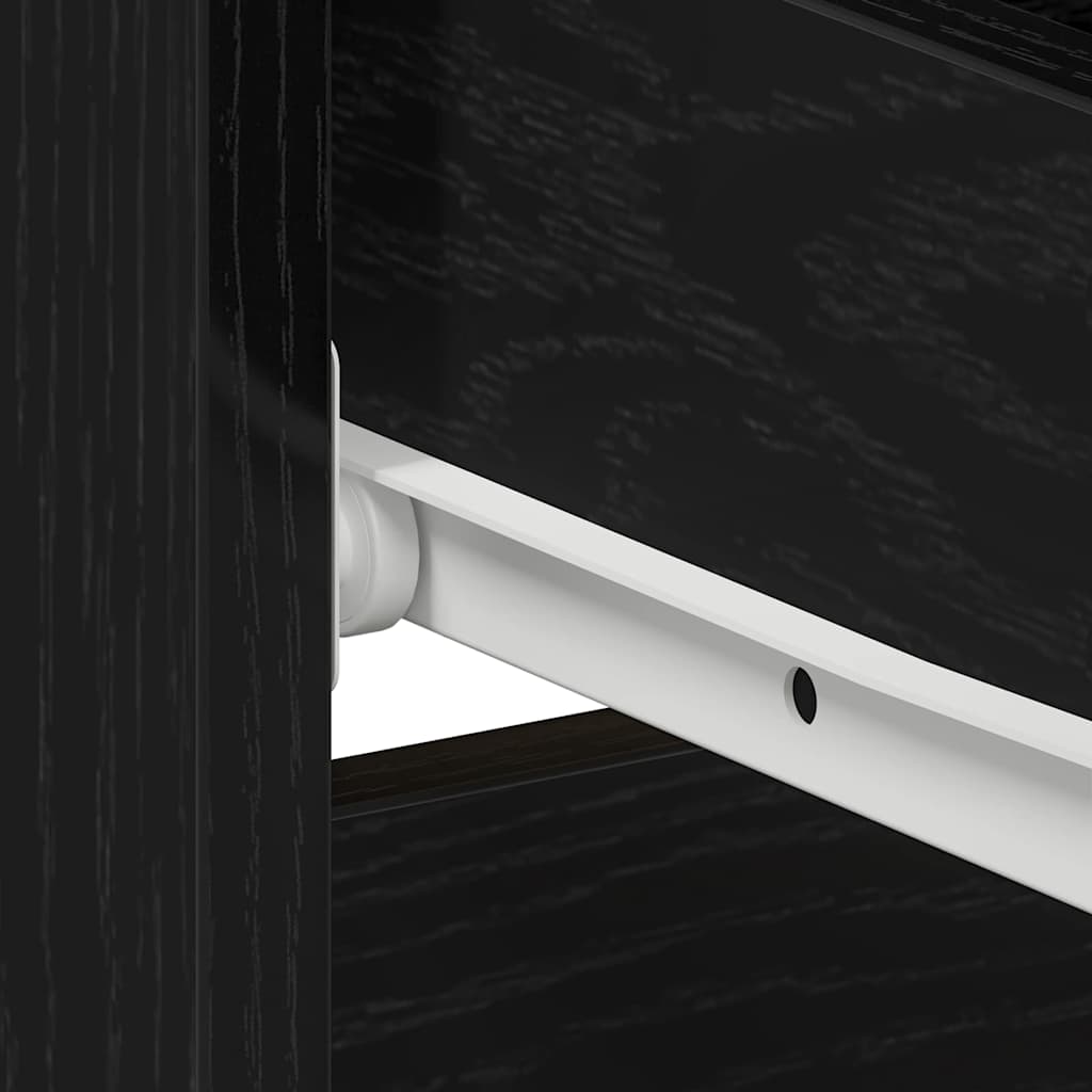 Nattbordskap 2 pcs Svart eik 50 x 40 x 43.5 cm Konstruert tre