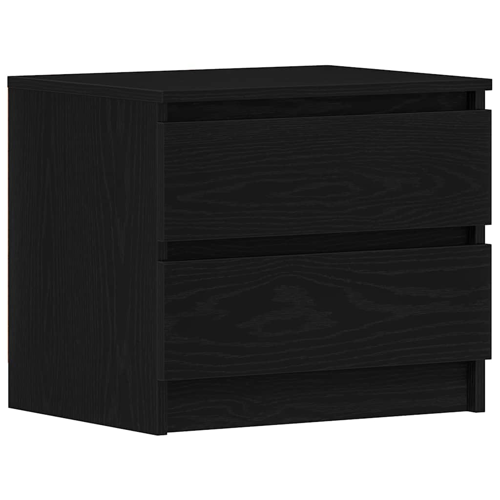 Nattbordskap 2 pcs Svart Eik 50 x 40 x 43,5 cm Konstruert tre