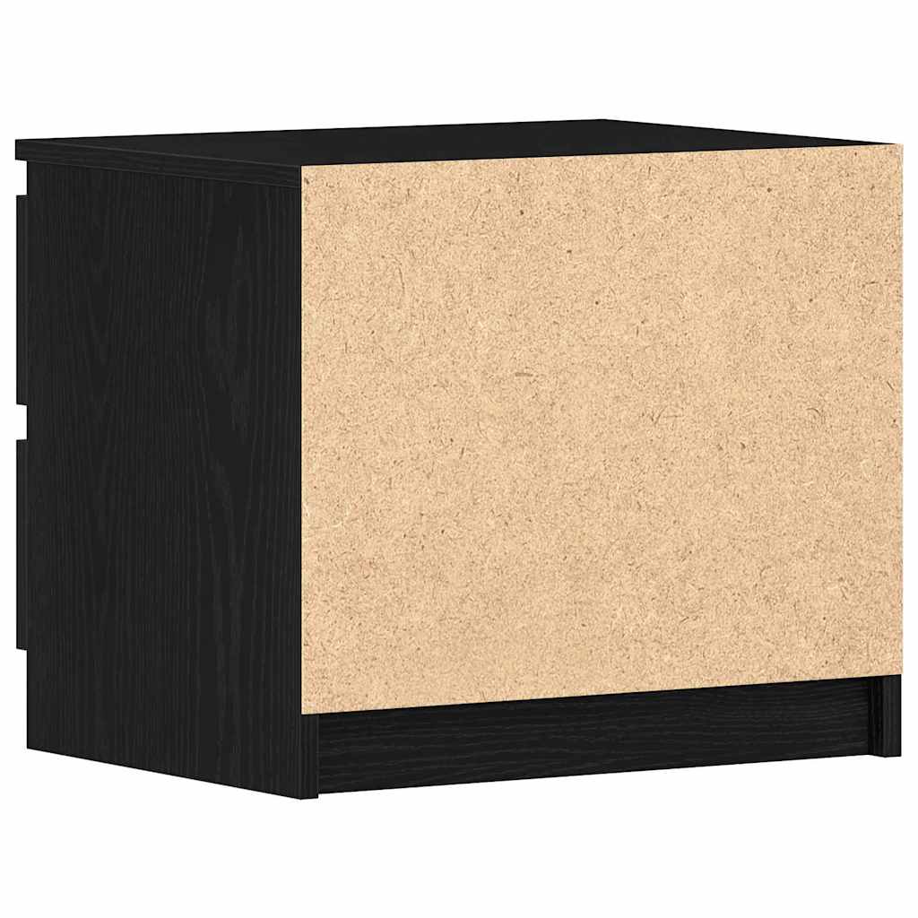 Nattbordskap 2 pcs Svart Eik 50 x 40 x 43,5 cm Konstruert tre