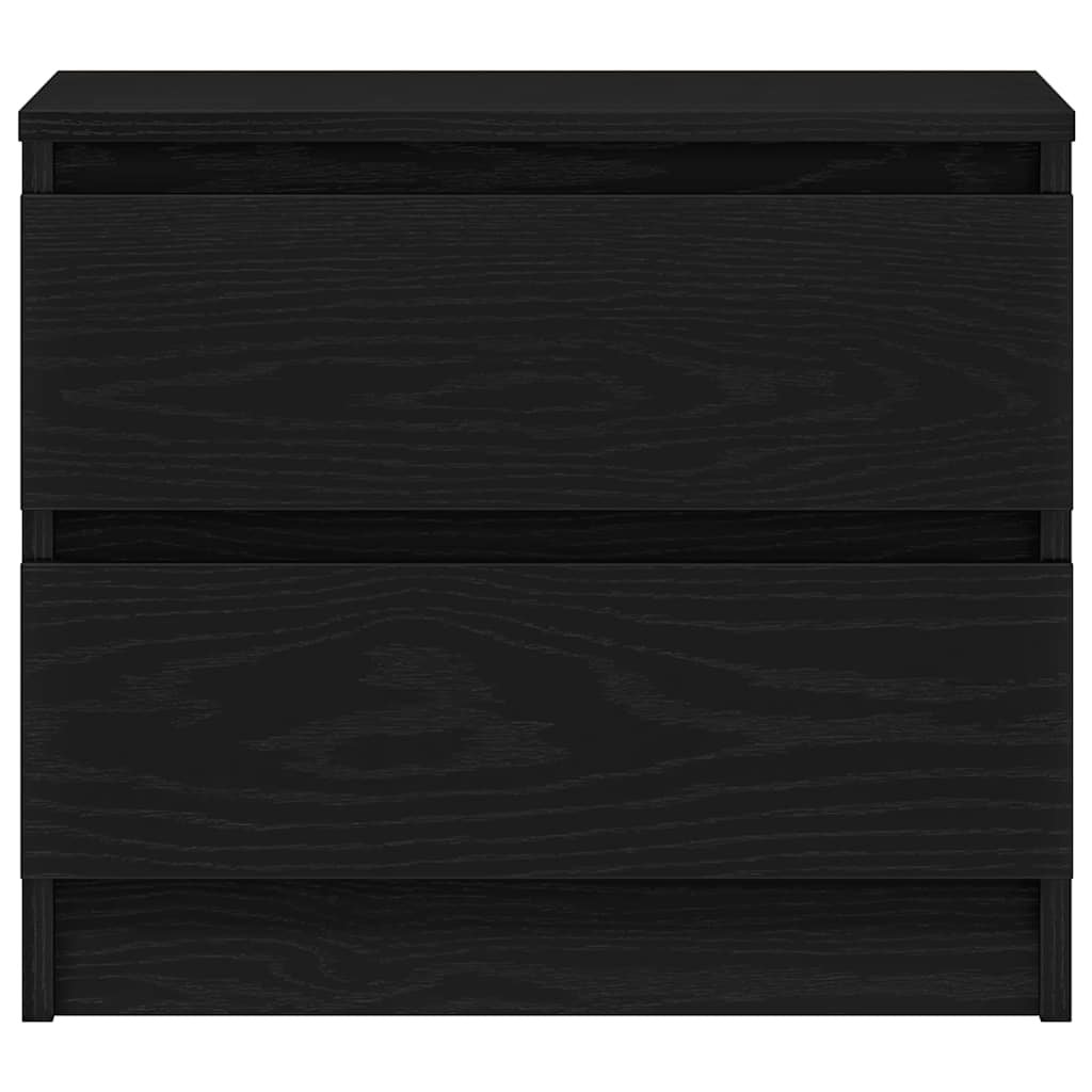 Nattbordskap 2 pcs Svart Eik 50 x 40 x 43,5 cm Konstruert tre