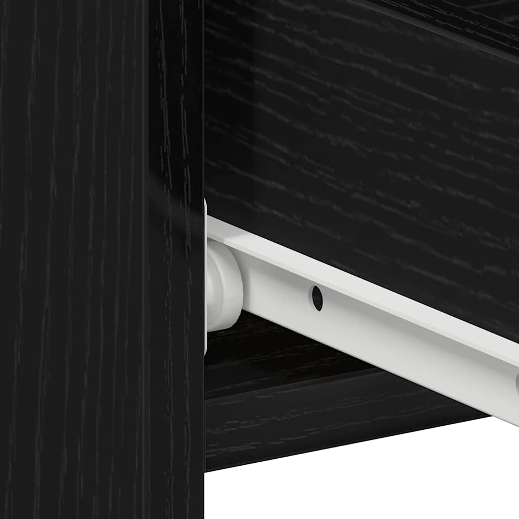 Nattbordskap 2 pcs Svart eik 40 x 35 x 62.5 cm Konstruert tre