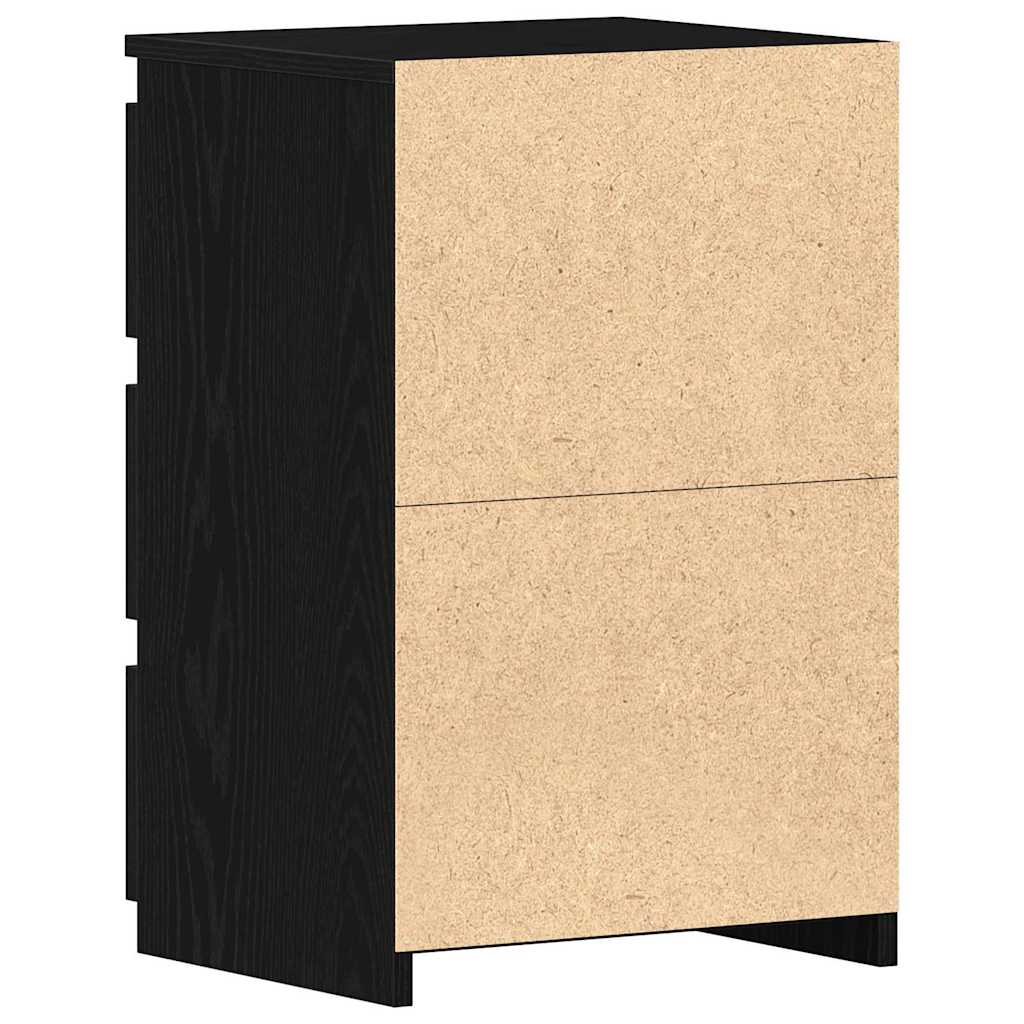 Nattbordskap 2 pcs Svart Eik 40 x 35 x 62,5 cm Konstruert tre