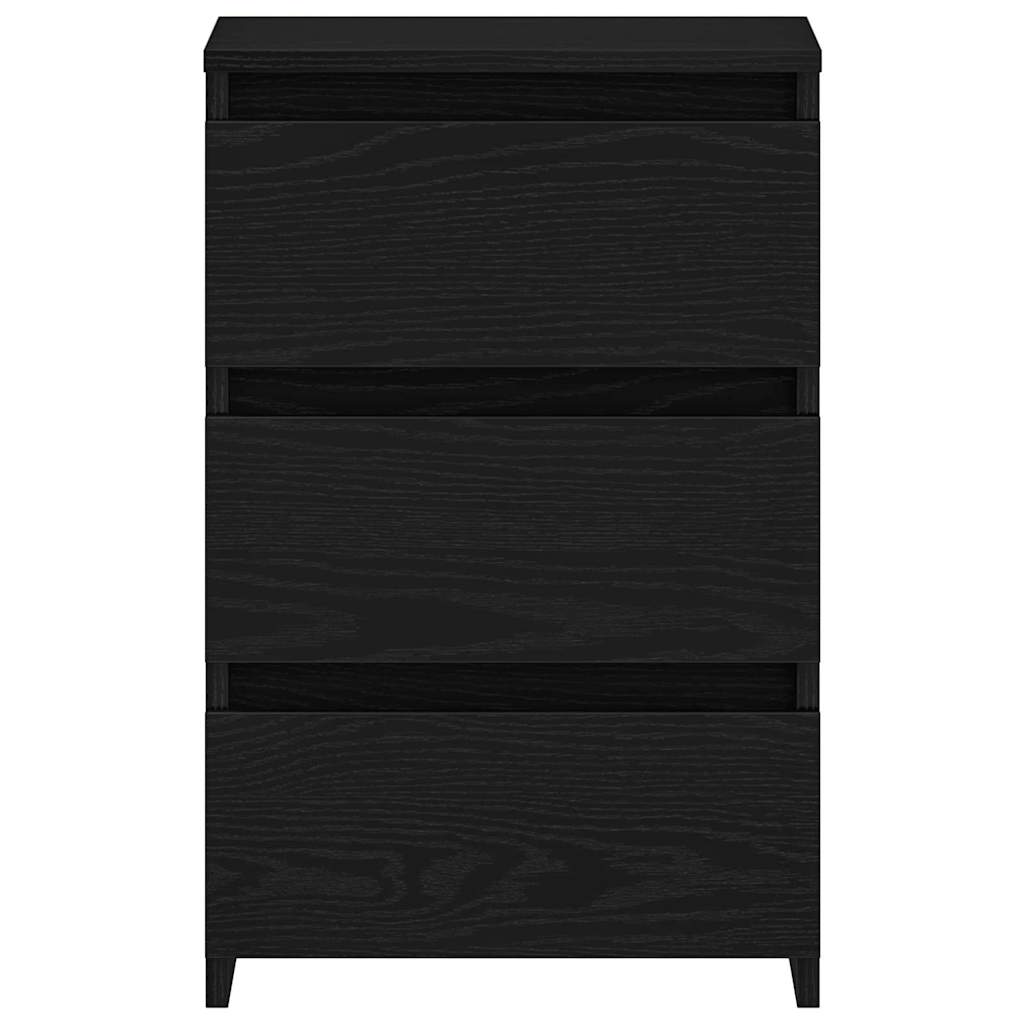 Nattbordskap 2 pcs Svart Eik 40 x 35 x 62,5 cm Konstruert tre
