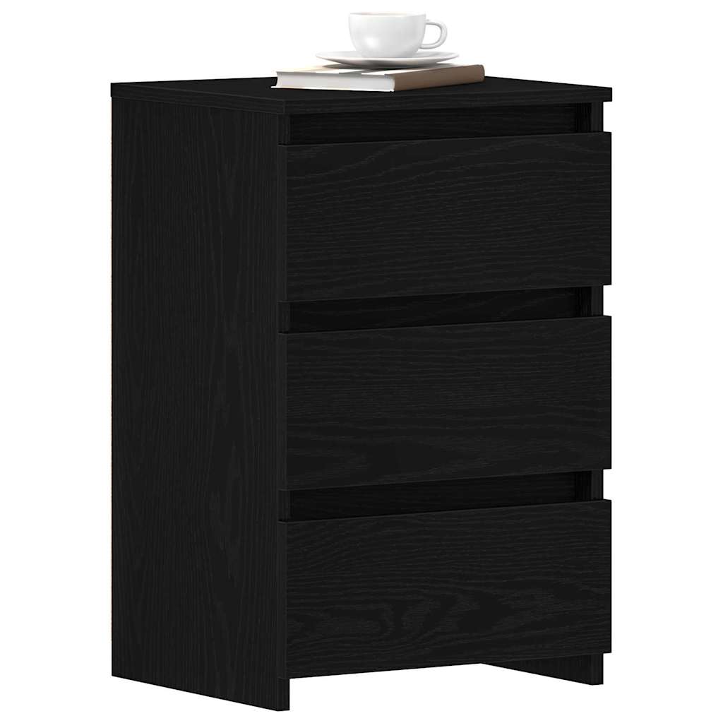 Nattbordskap 2 pcs Svart Eik 40 x 35 x 62,5 cm Konstruert tre