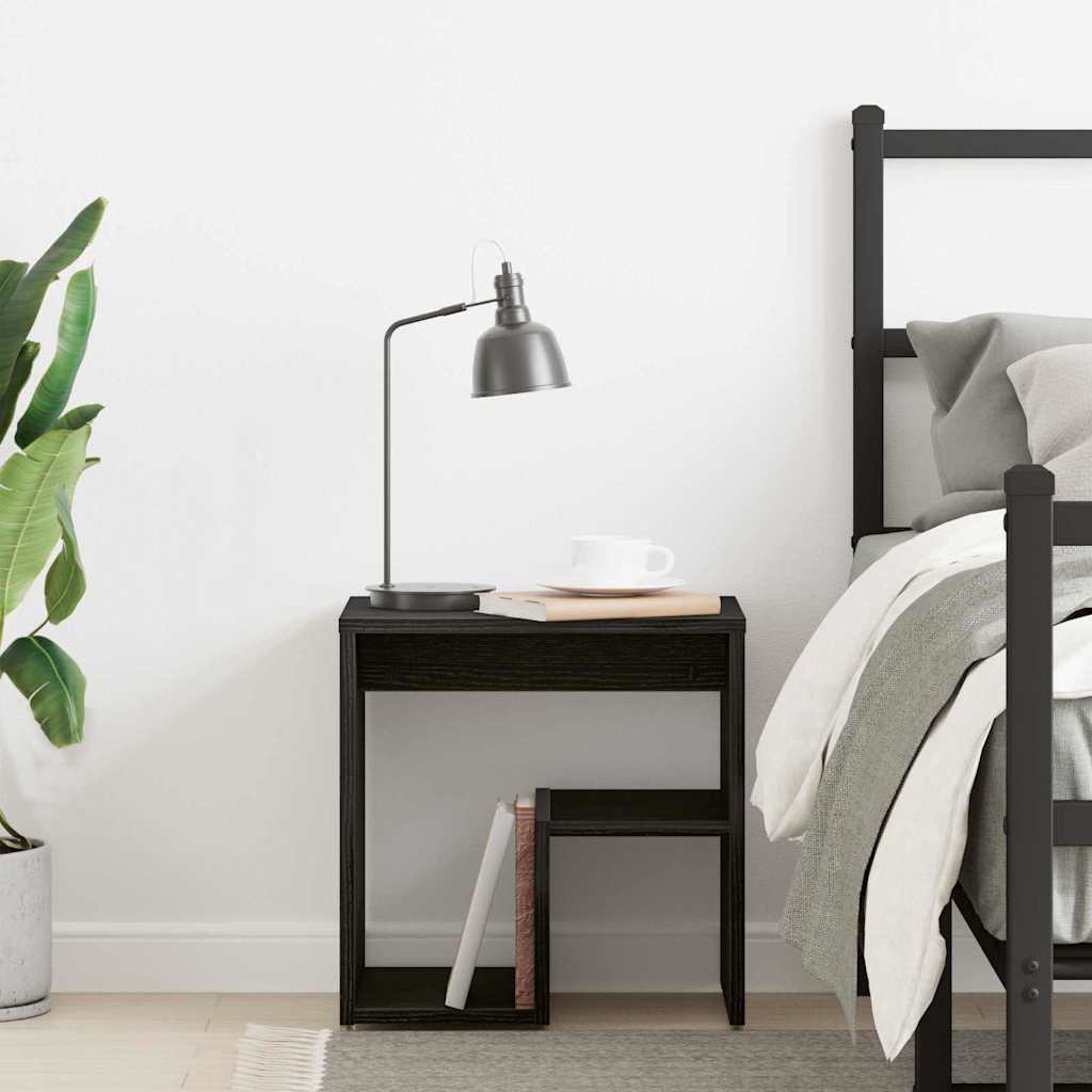 Nattbordskap Svart eik 40 x 30 x 40 cm Konstruert tre