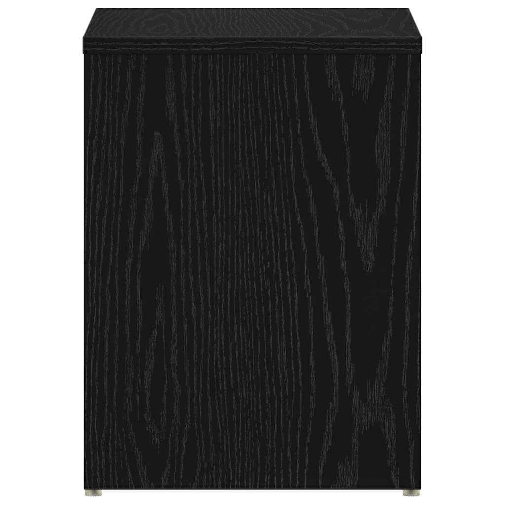 Nattbordskap 2 pcs Svart Eik 40 x 30 x 40 cm Konstruert tre