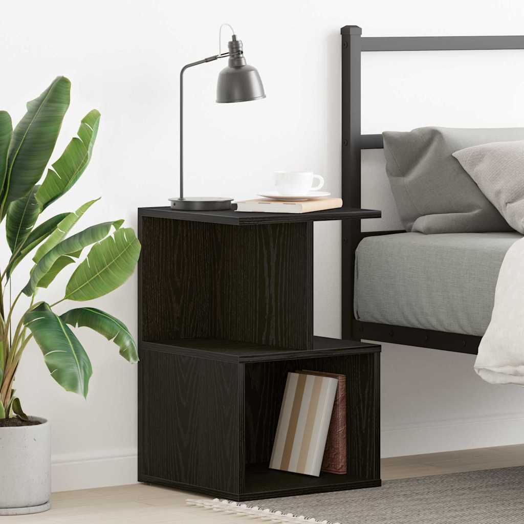 Nattbordskap Svart Eik 35 x 35 x 55 cm Konstruert tre