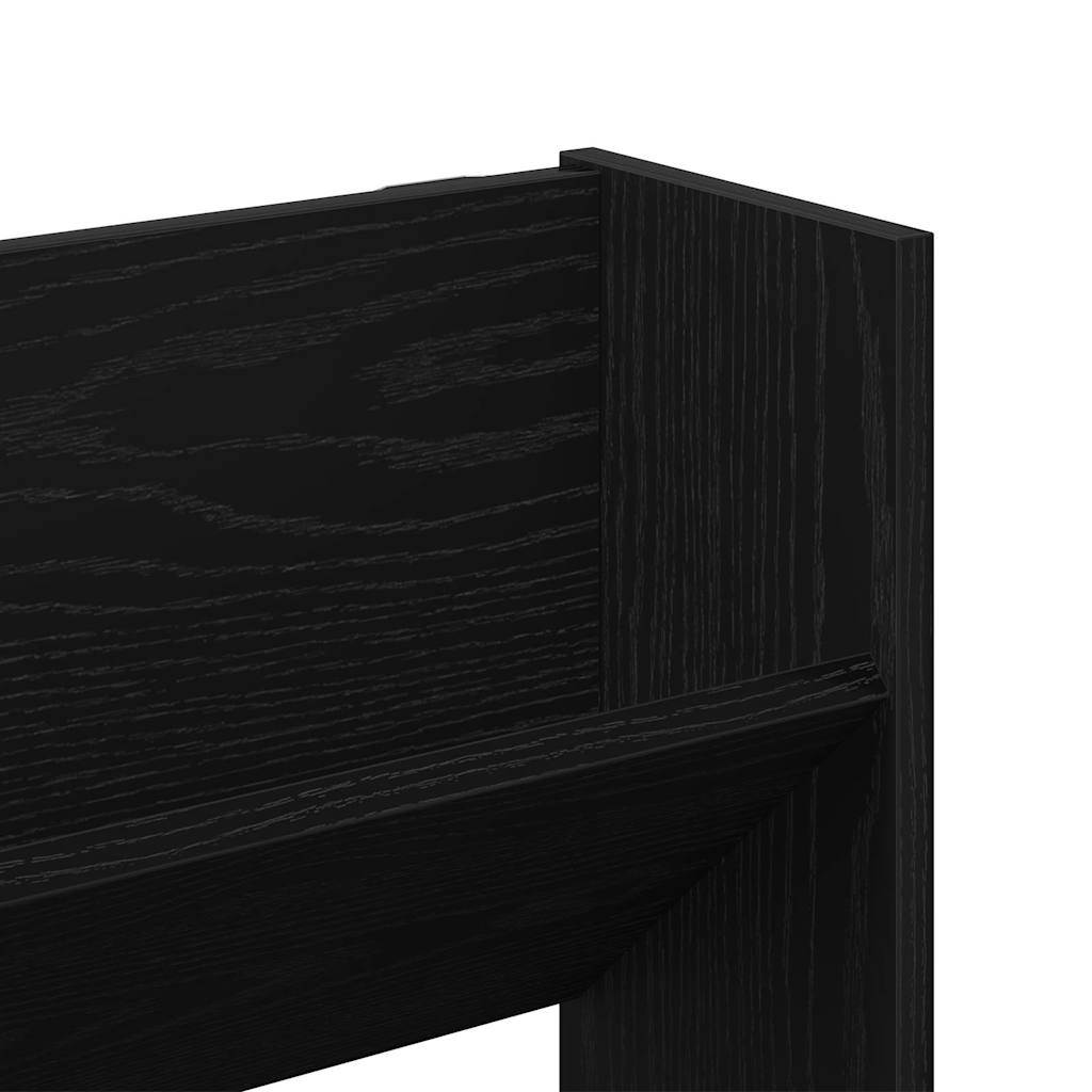 Sko Skap med hylle Svart Eik 80 x 18 x 90 cm Konstruert tre