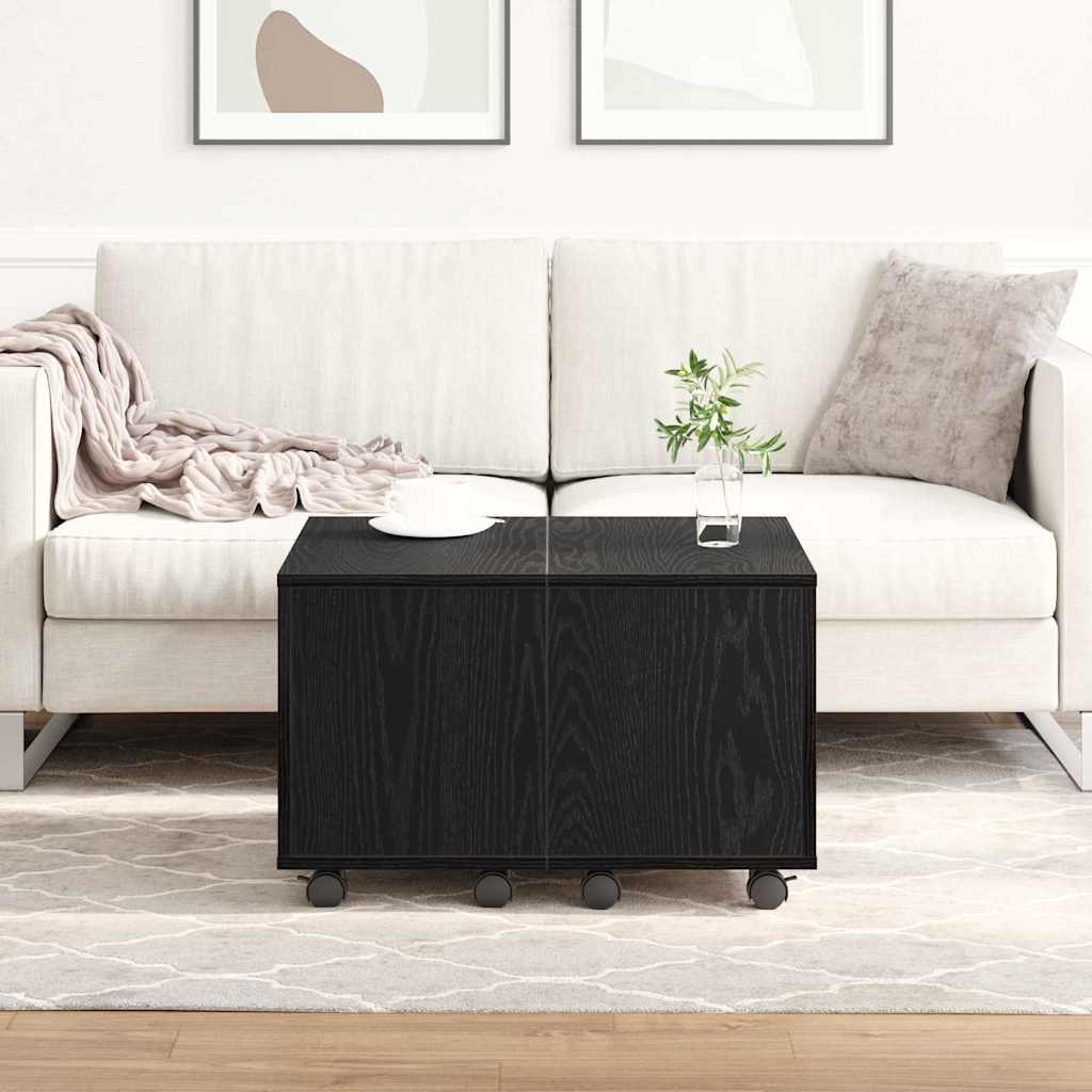 Kaffebord Svart Eik 60 x 60 x 38 cm Konstruert tre