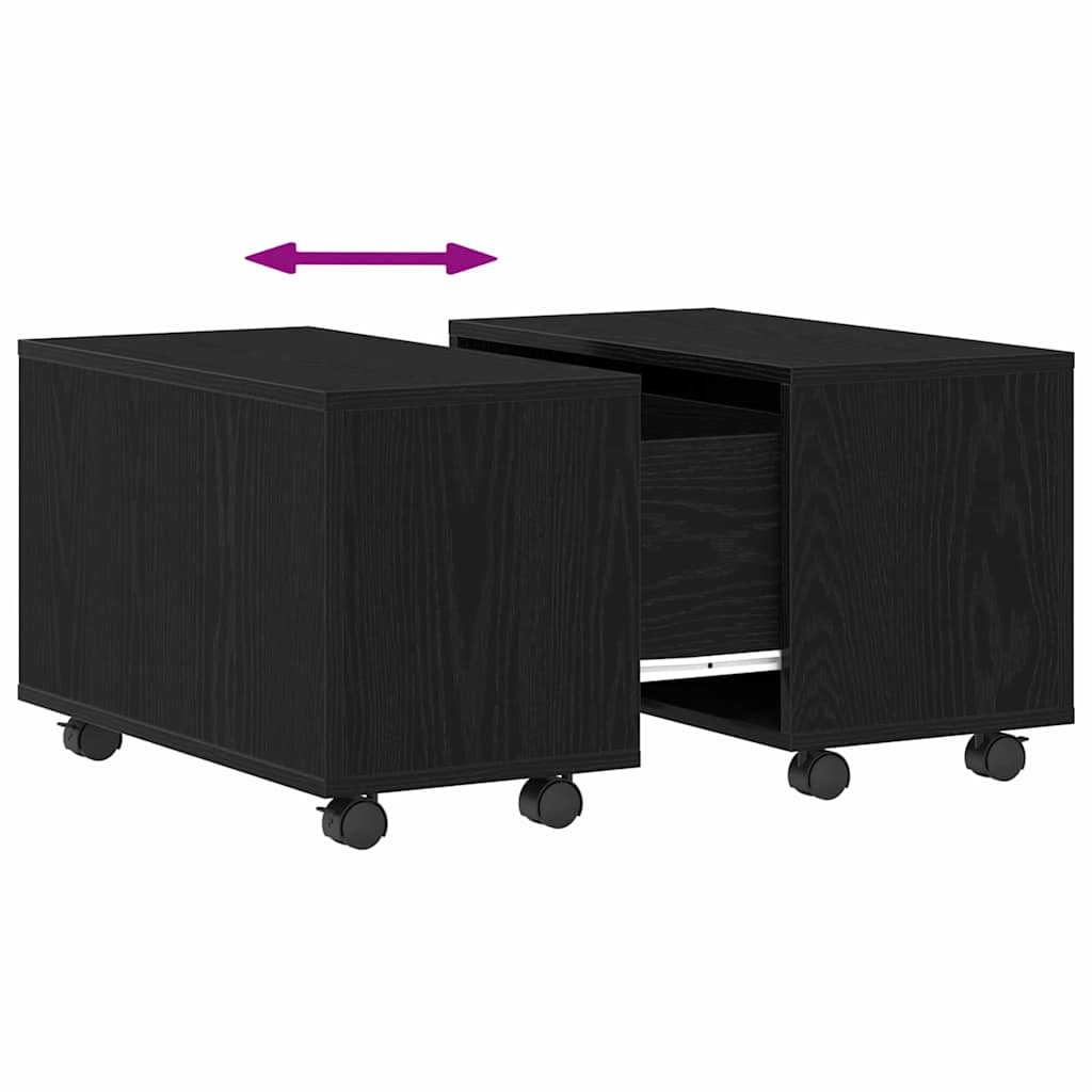Kaffebord Svart Eik 60 x 60 x 38 cm Konstruert tre