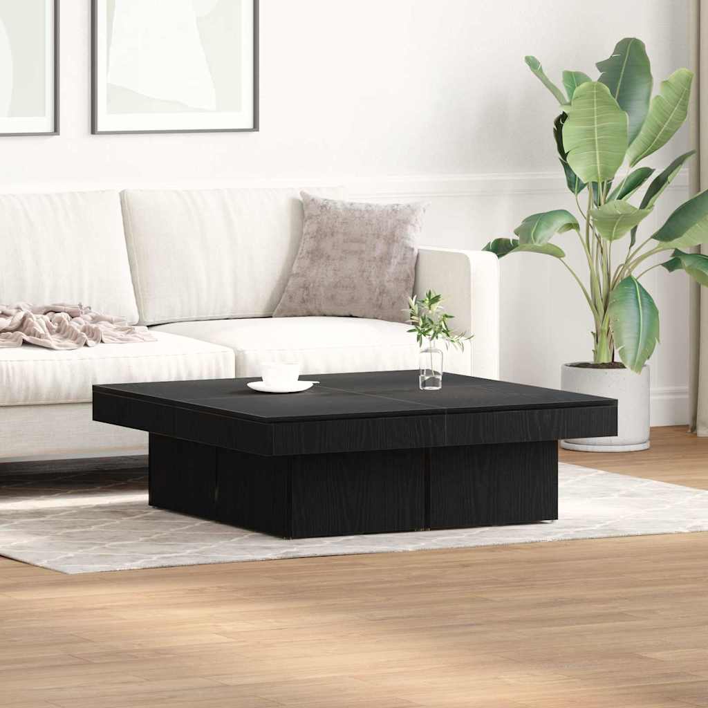 Kaffebord Svart Eik 90 x 90 x 28 cm Konstruert tre
