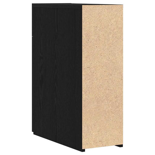 Apoteker Skap Svart Eik 20 x 45,5 x 60 cm Konstruert tre