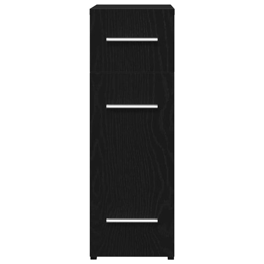 Apoteker Skap Svart Eik 20 x 45,5 x 60 cm Konstruert tre