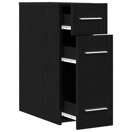 Apoteker Skap Svart Eik 20 x 45,5 x 60 cm Konstruert tre
