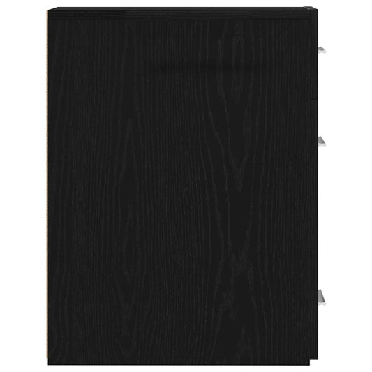 Apoteker Skap Svart Eik 20 x 45,5 x 60 cm Konstruert tre