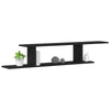 Veggmontert TV-hylle Svart eik 125 x 18 x 23 cm Konstruert tre
