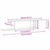Veggmontert TV-hylle Svart eik 125 x 18 x 23 cm Konstruert tre