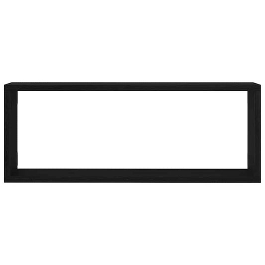 Vegghyller 2 pcs Svart Eik 60 x 15 x 23 cm Konstruert tre