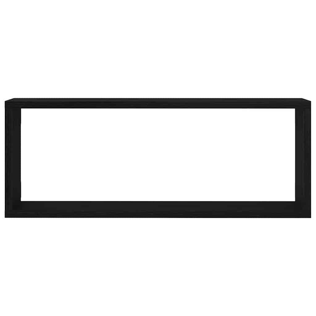 Vegghyller 6 pcs Svart Eik 60 x 15 x 23 cm Konstruert tre