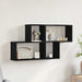 Vegghylle med hylle Svart Eik 76 x 15 x 53 cm Konstruert tre