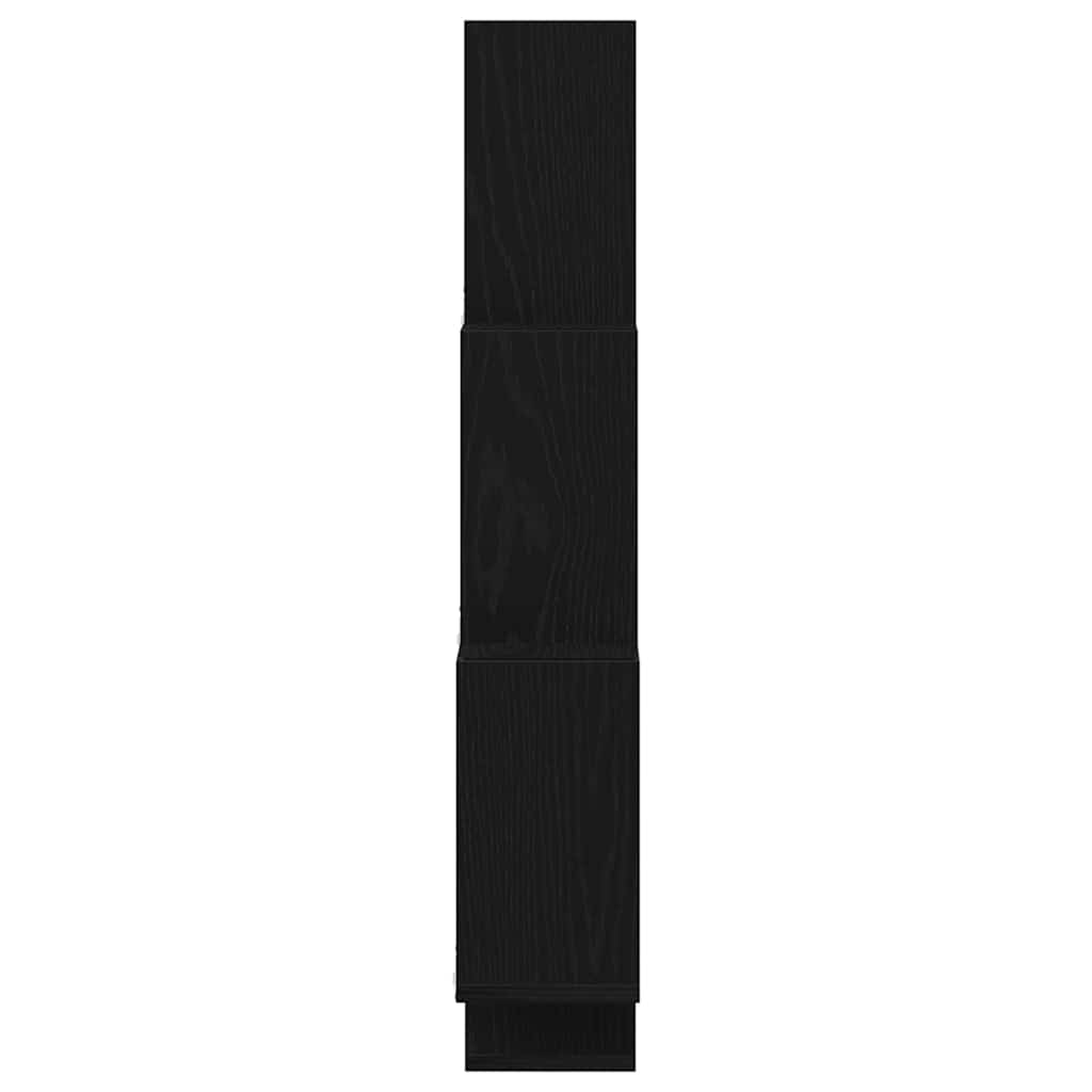 Vegghylle med hylle Svart eik 78 x 15 x 92 cm Konstruert tre