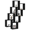 Vegghylle med hylle Svart eik 90 x 15 x 119.5 cm Konstruert tre