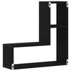 Vegghyller 2 pcs Svart eik 50 x 15 x 85 cm Konstruert tre