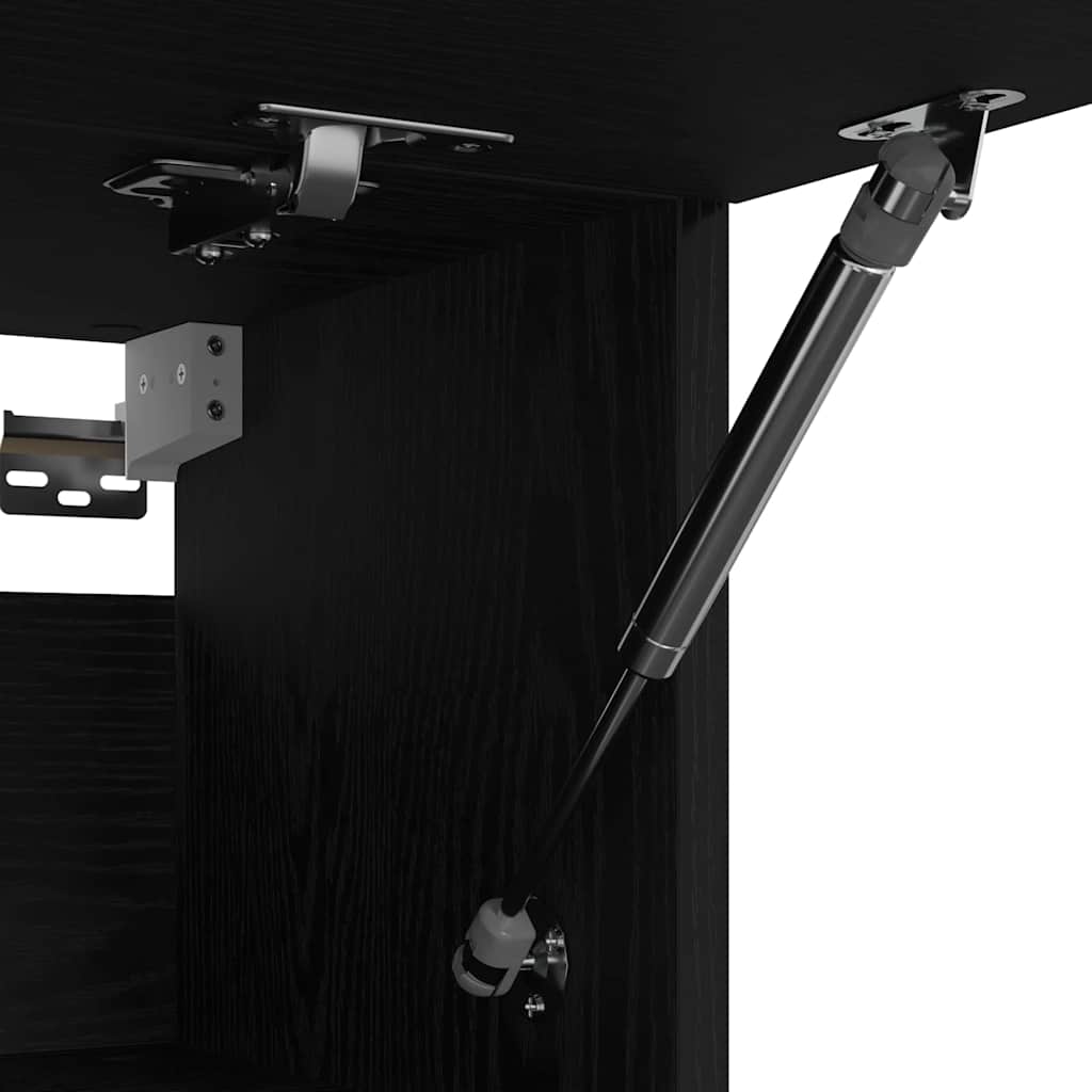 Garderobeskap Svart Eik 70 x 32,5 x 35 cm Konstruert tre