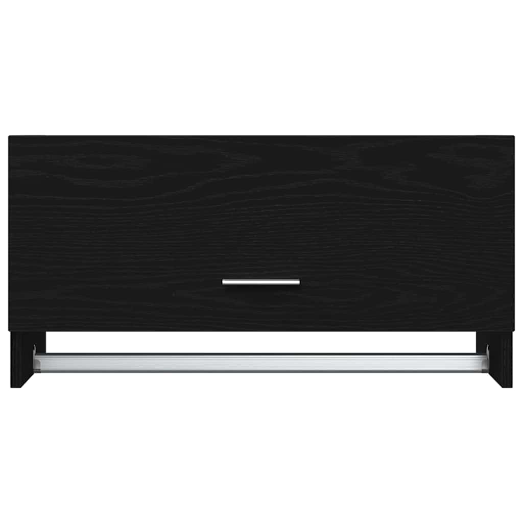 Garderobeskap Svart Eik 70 x 32,5 x 35 cm Konstruert tre
