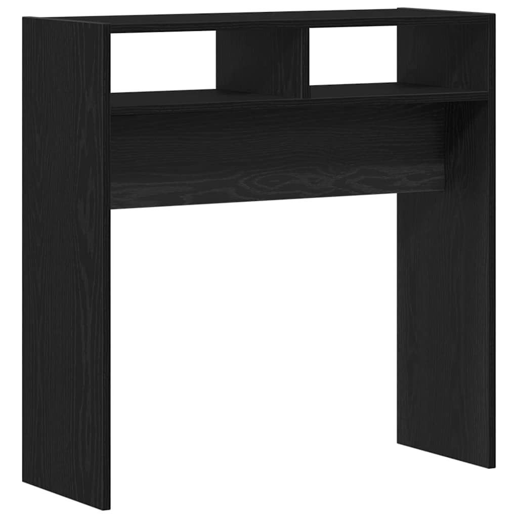 Konsollbord Svart Eik 78 x 30 x 80 cm Konstruert tre