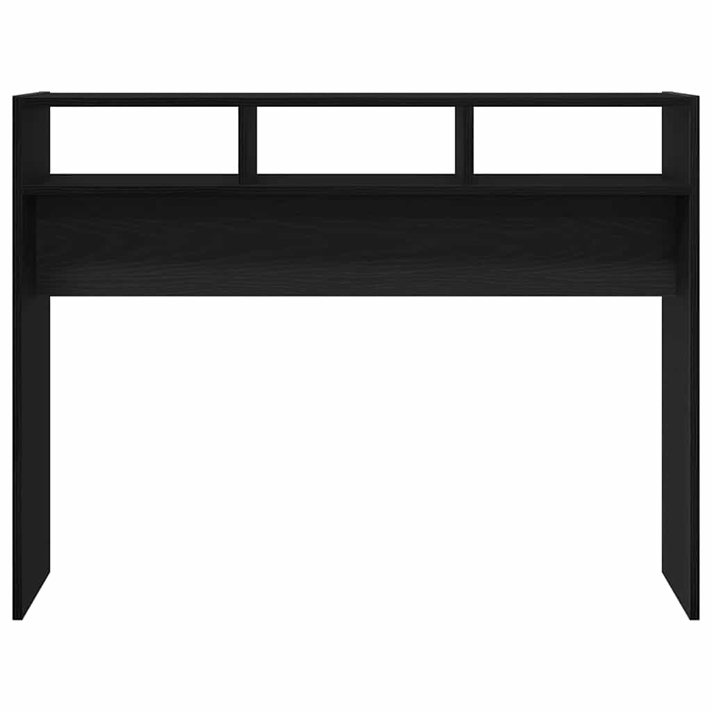 Konsollbord Svart eik 105 x 30 x 80 cm Konstruert tre