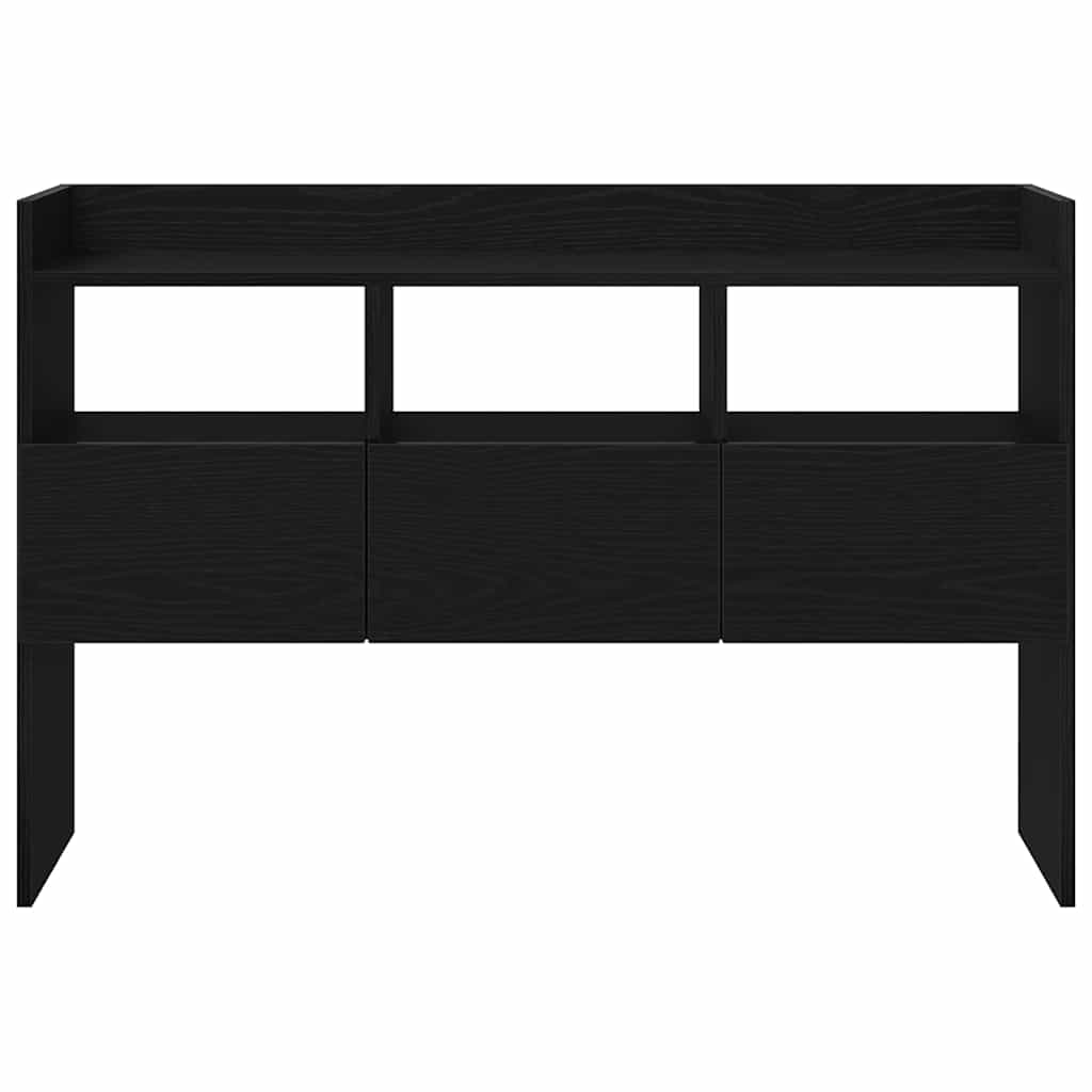 Serviesskap med skuff Svart Eik 105 x 30 x 70 cm Konstruert tre