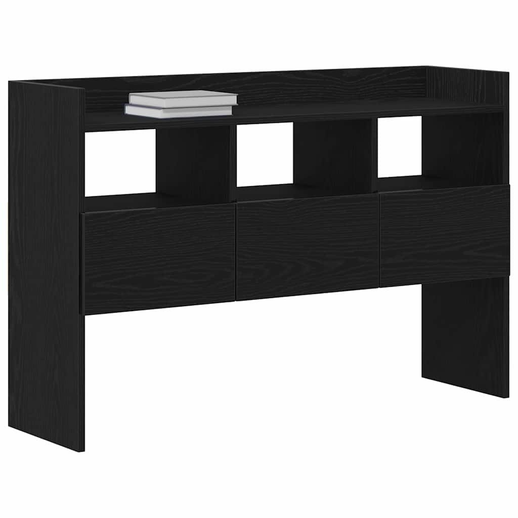 Serviesskap med skuff Svart Eik 105 x 30 x 70 cm Konstruert tre