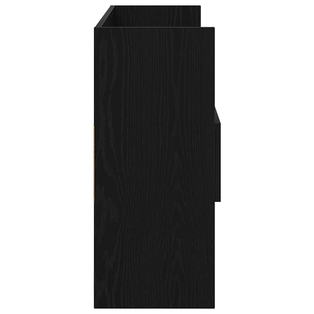 Serviesskap med skuff Svart Eik 105 x 30 x 70 cm Konstruert tre