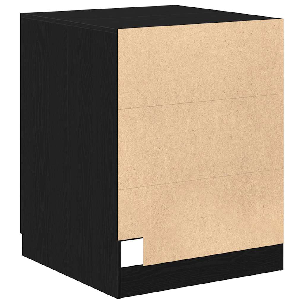 Vaskemaskinskap Svart Eik 70,5 x 71,5 x 91,5 cm Konstruert tre