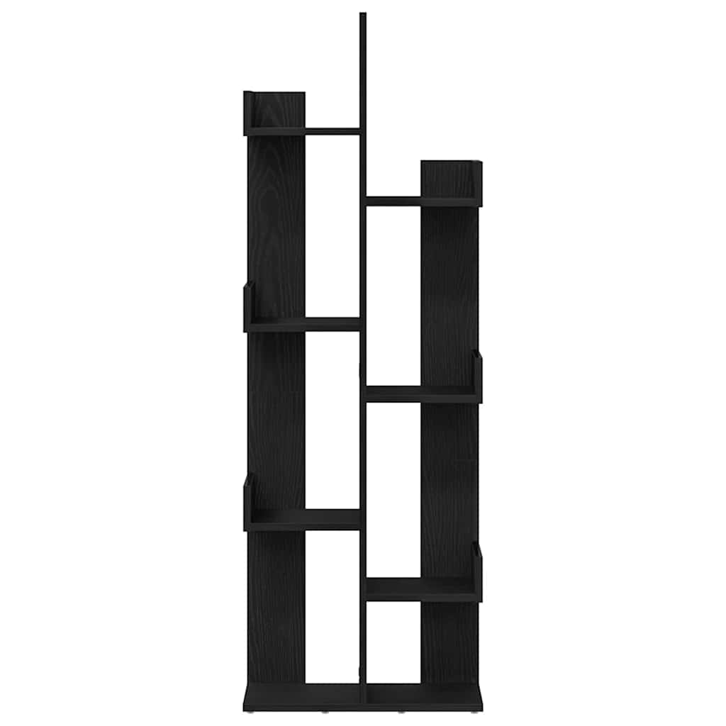 Bokhylle Svart Eik 48 x 25,5 x 140 cm Konstruert tre