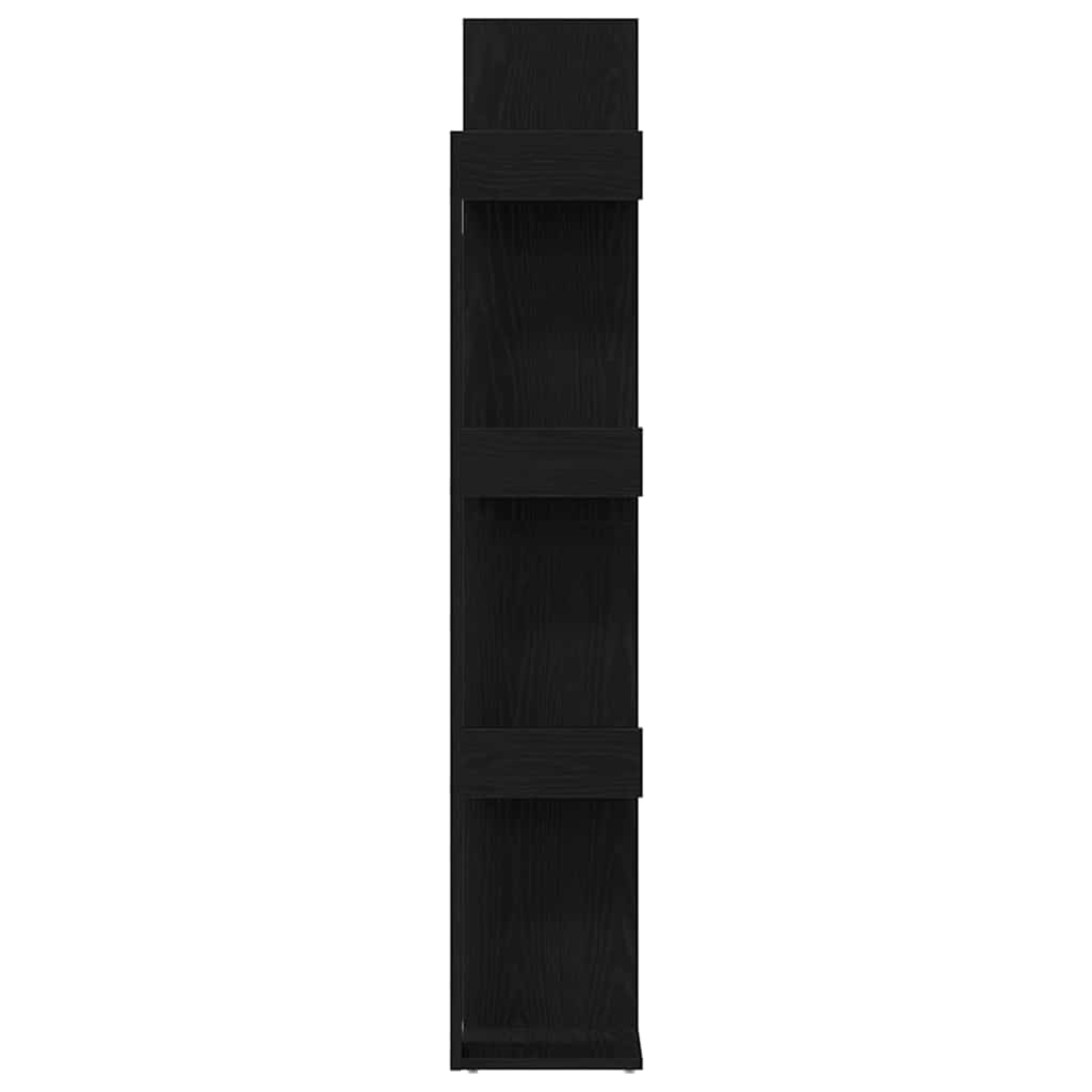 Bokhylle Svart Eik 48 x 25,5 x 140 cm Konstruert tre