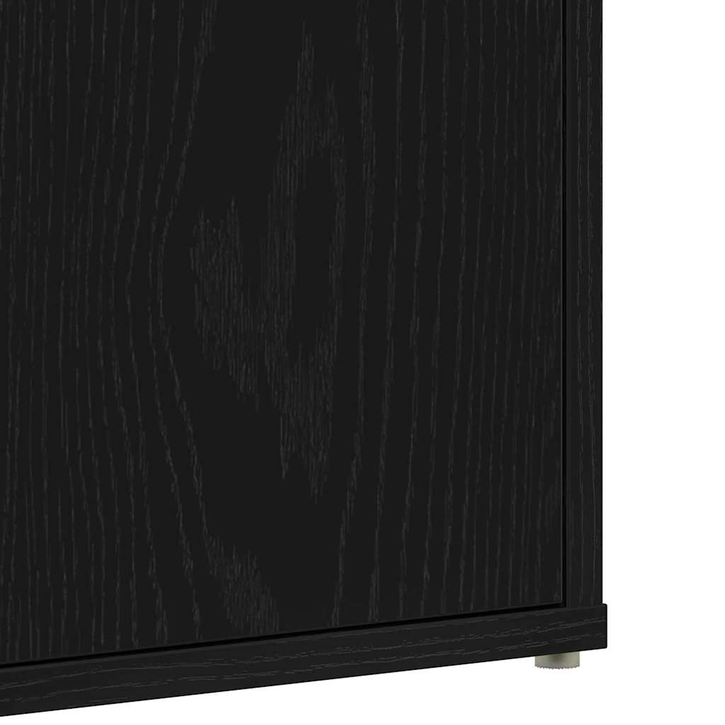 Sko Skap med hylle Svart Eik 60 x 35 x 70 cm Konstruert tre
