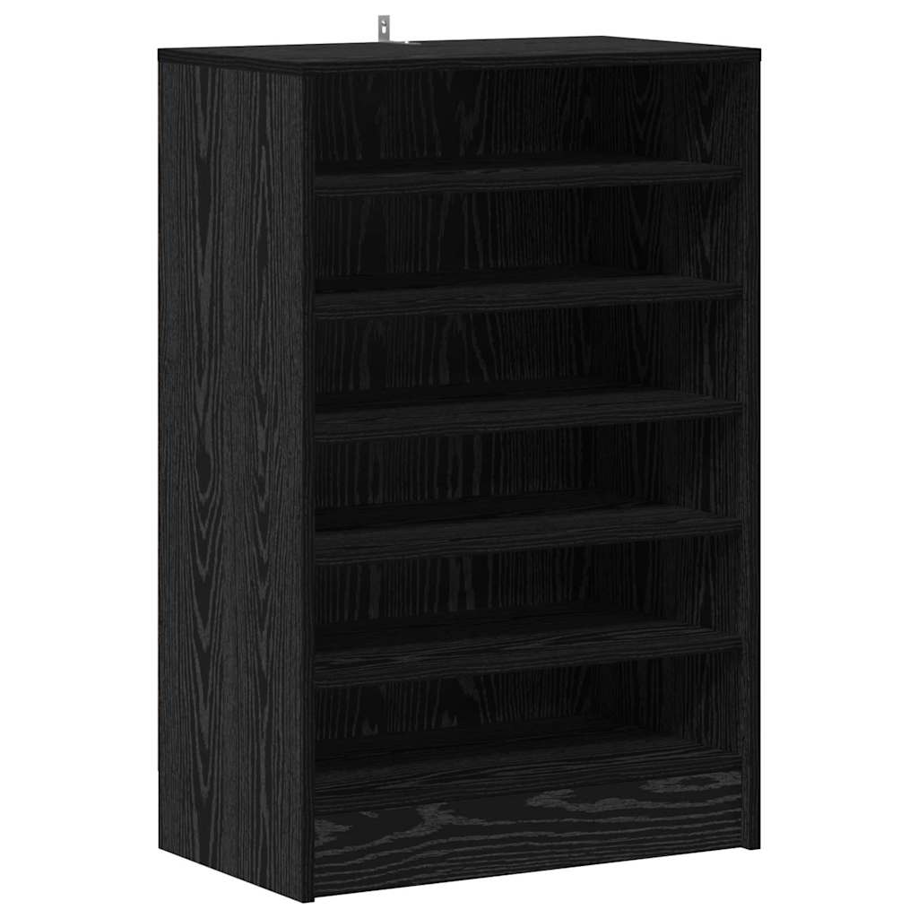 Sko Skap med hylle Svart Eik 60 x 35 x 92 cm Konstruert tre